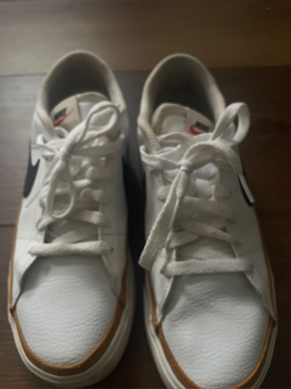 White and Brown Men's Casual Sneakers